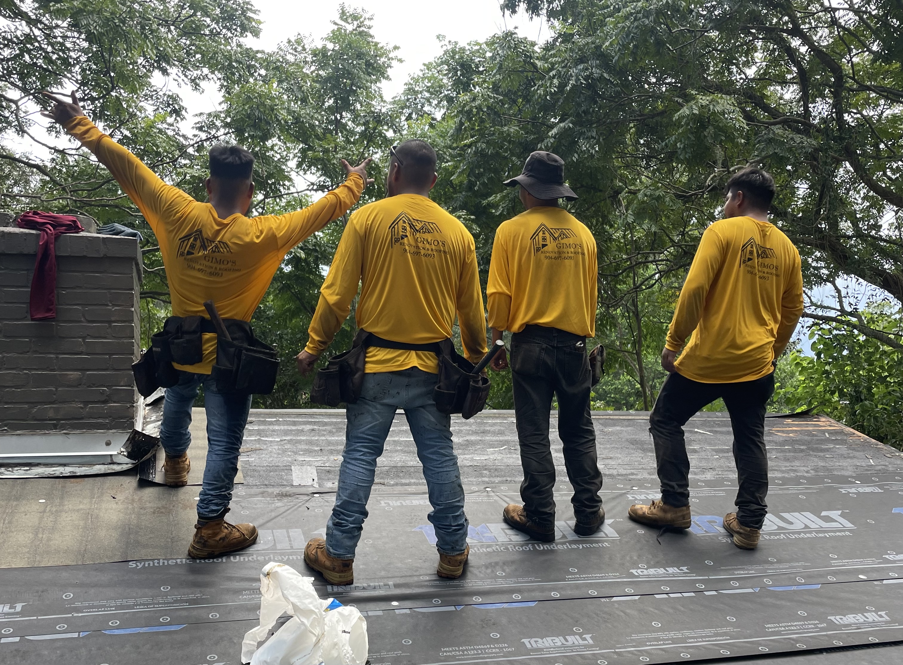 The Gimo's Roofing team in Jacksonville, FL Gimo's Roofing team serving Jacksonville FL homeowners